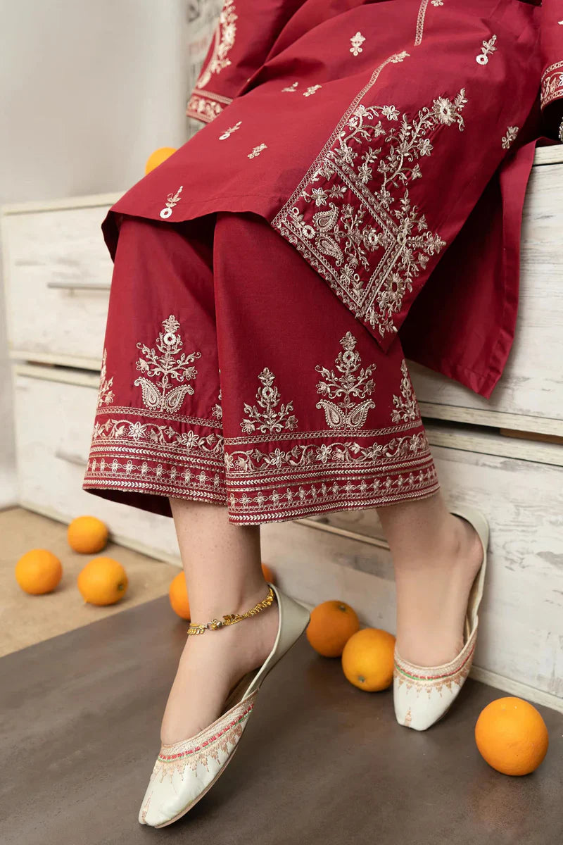 URGE - 3PC LAWN EMBROIDERED SHIRT WITH DIAMOND PRINTED DUPATTA AND EMBROIDERED TROUSER