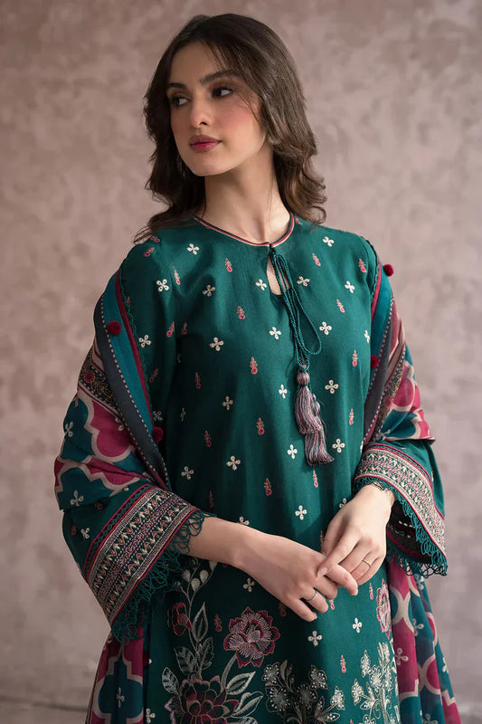 Sale Share:      KAPRANG JAZMIN - 3PC DHANAK EMBROIDERED SHIRT WITH SLUB PRINTED SHAWL AND TROUSER