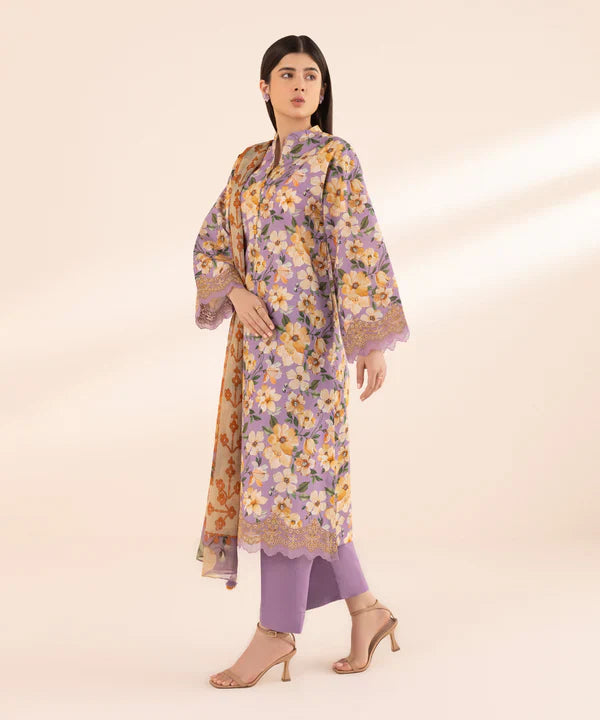 3 Piece - Embroidered Lawn Suit