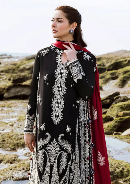 ZAHA - 3PC LAWN EMBROIDERED SHIRT WITH CHIFFON EMBROIDERED DUPATTA AND TROUSER