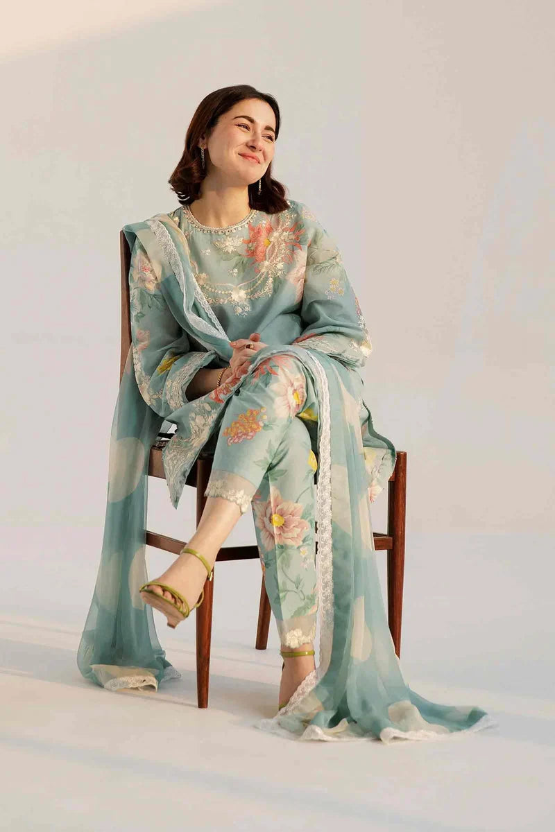 ZARA SHAH JAHAN - 3PC LAWN PRINTED SHIRT WITH PRINTED DUPATTA AND TROUSER