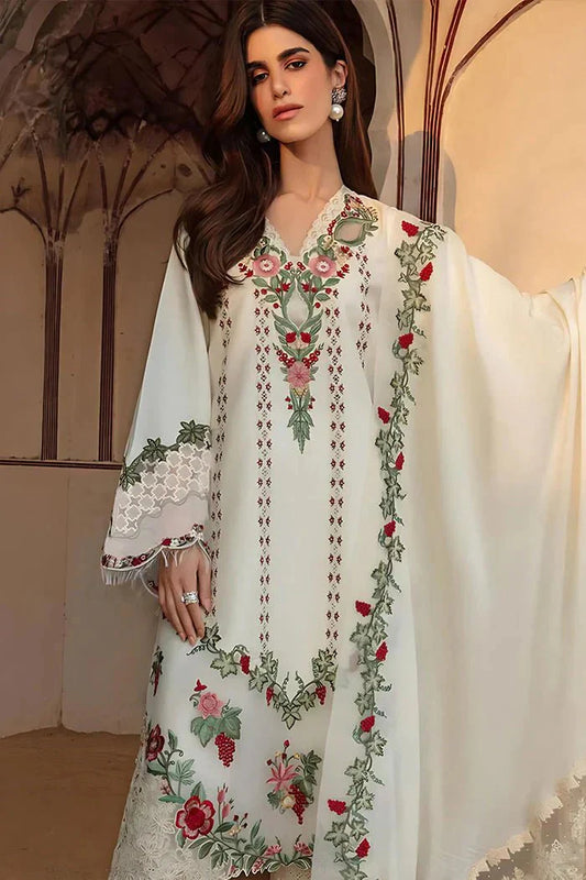 CRIMSON - 3PC LAWN EMBROIDERED SHIRT WITH CHIFFON EMBROIDERED DUPATTA AND TROUSER