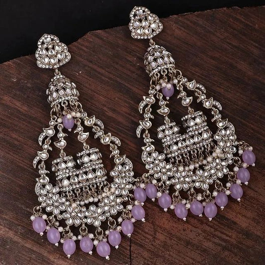 Pearl and Lavender Elegance Earrings