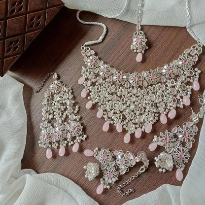 "Rose Gold Floral Elegance Jewellery Set"