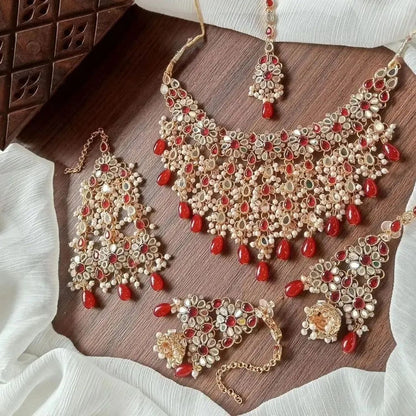 "Rose Gold Floral Elegance Jewellery Set"