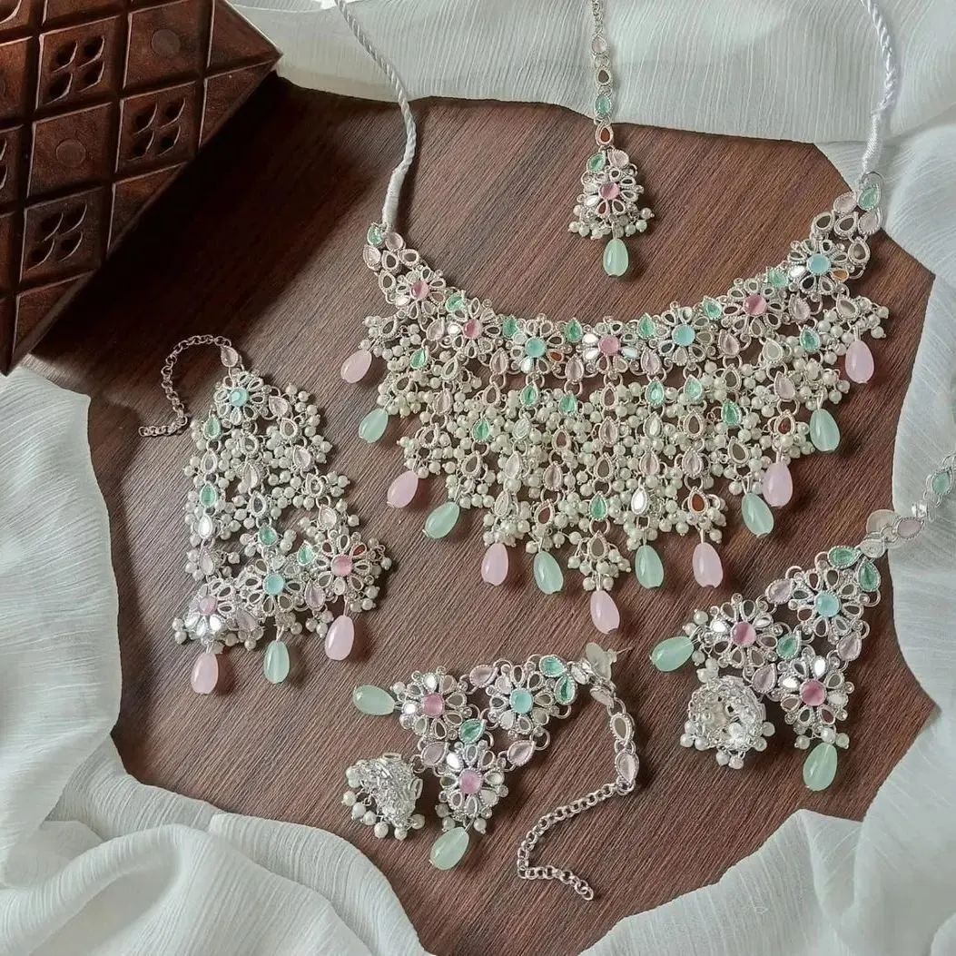 "Rose Gold Floral Elegance Jewellery Set"