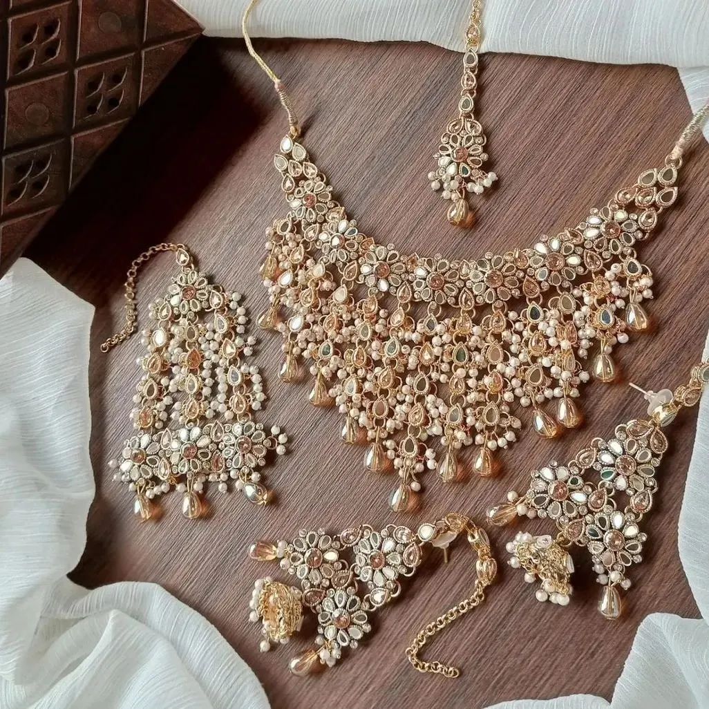 "Rose Gold Floral Elegance Jewellery Set"