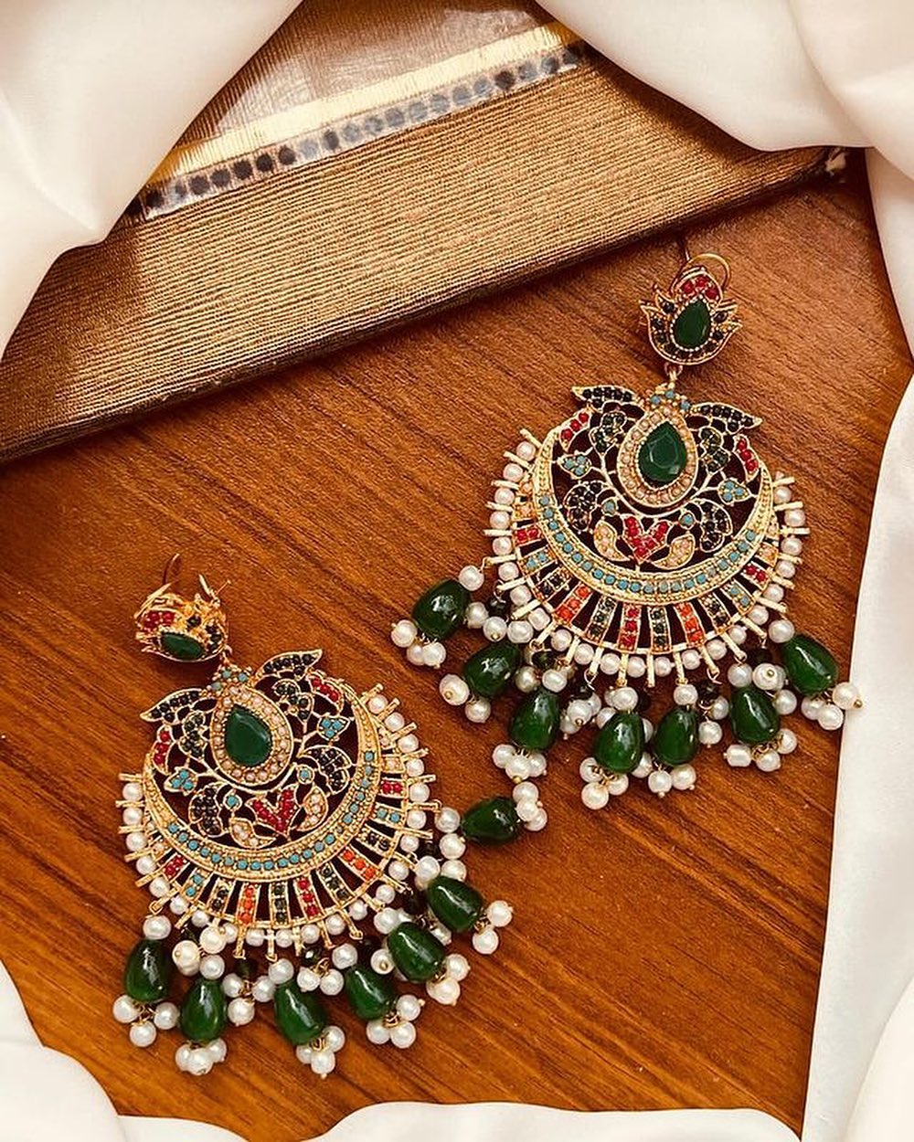 Emerald Grace Chandelier Earrings