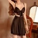 Deep V-Neck Lace-trimmed Night Dress