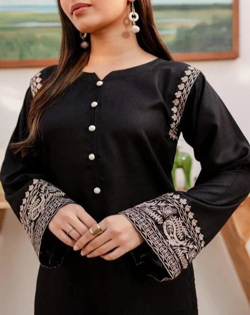 2 PC's Woman Stitched Lown Embroidered Suit